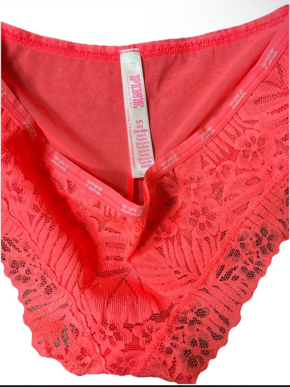 Victoria’s Secret PINK Coral Floral Lace Cheeky Panty Size S - Picture 3 of 3